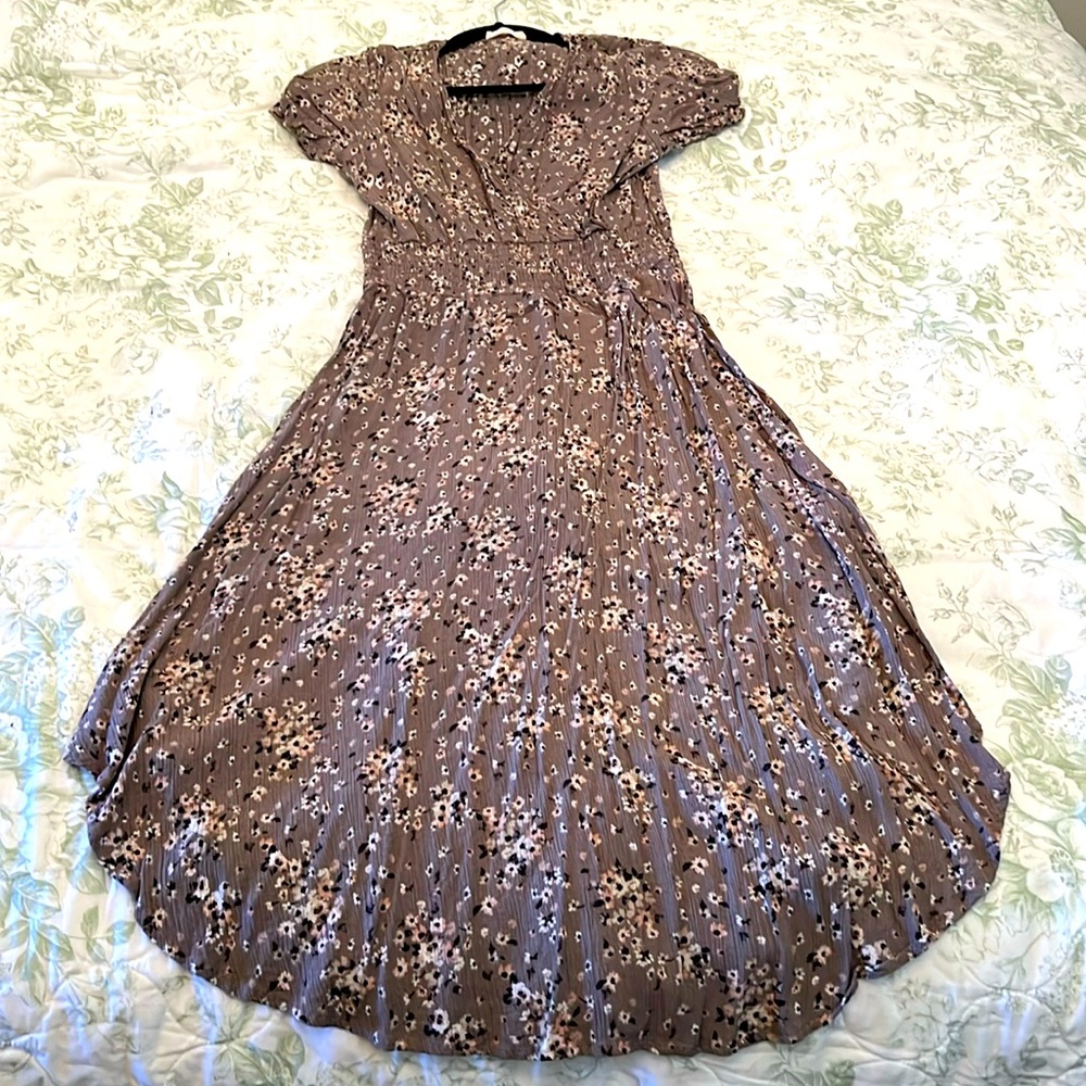 Floral Brown Dress